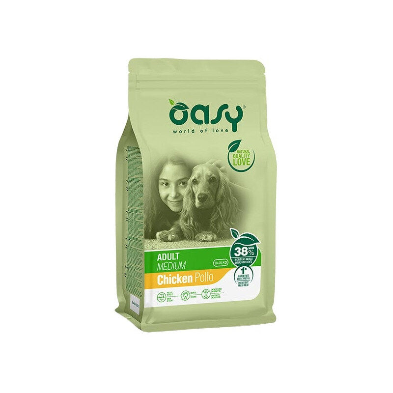 Oasy Adult Medium Con Pollo Per Cani Adulti 3kg-1
