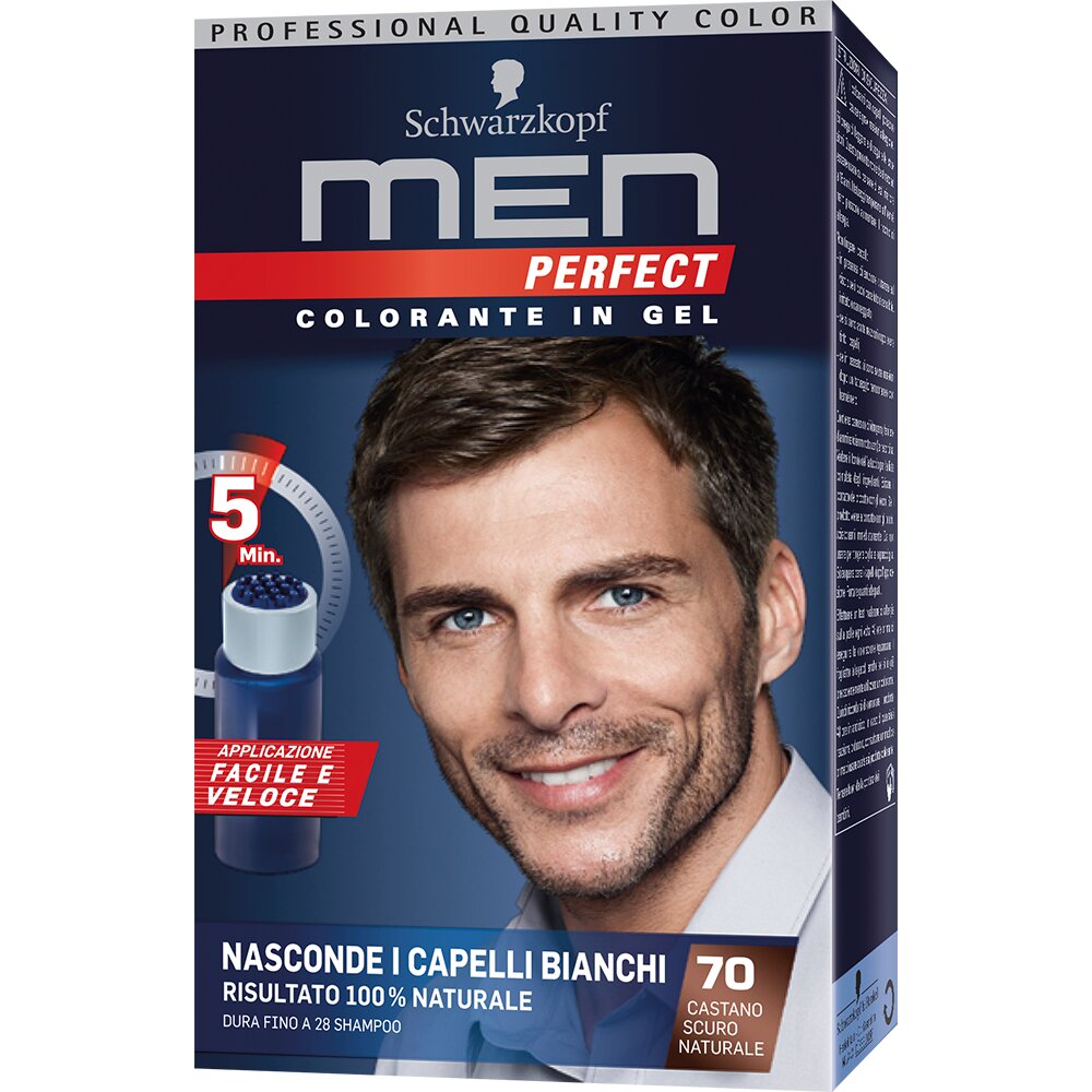 Schwarzkopf Men Perfect Colorante In Gel 70 Castano Scuro Naturale-2