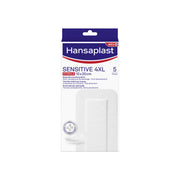 Hansaplast Cerotti Sensitive 4XL Medicazione Per Ferite Medio Grandi 5 Pezzi 10x20cm-1