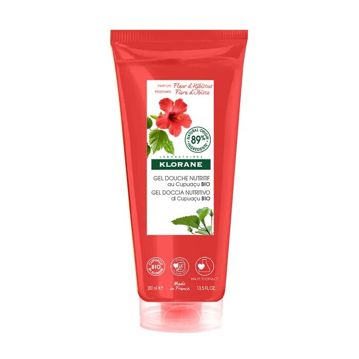 Klorane Gel doccia nutritivo al burro di Cupuacu BIO Profumazione FIORE D'IBISCO 200ml-6