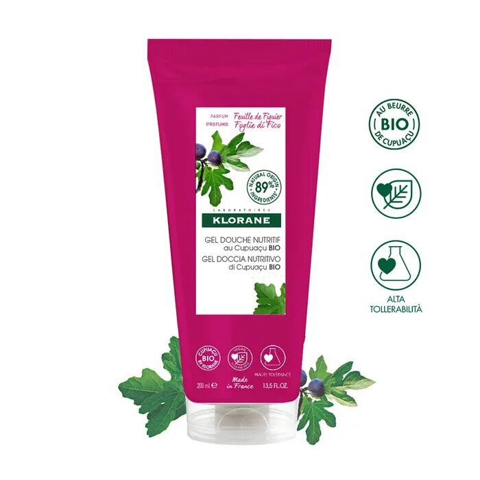 Klorane Gel doccia nutritivo al burro di Cupuacu BIO Profumazione FOGLIE DI FICO 200ml-4
