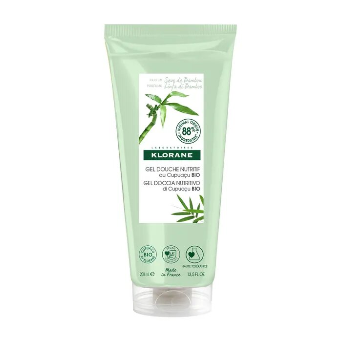 Klorane Gel doccia nutritivo al burro di Cupuacu BIO Profumazione LINFA DI BAMBOO 200ml-6