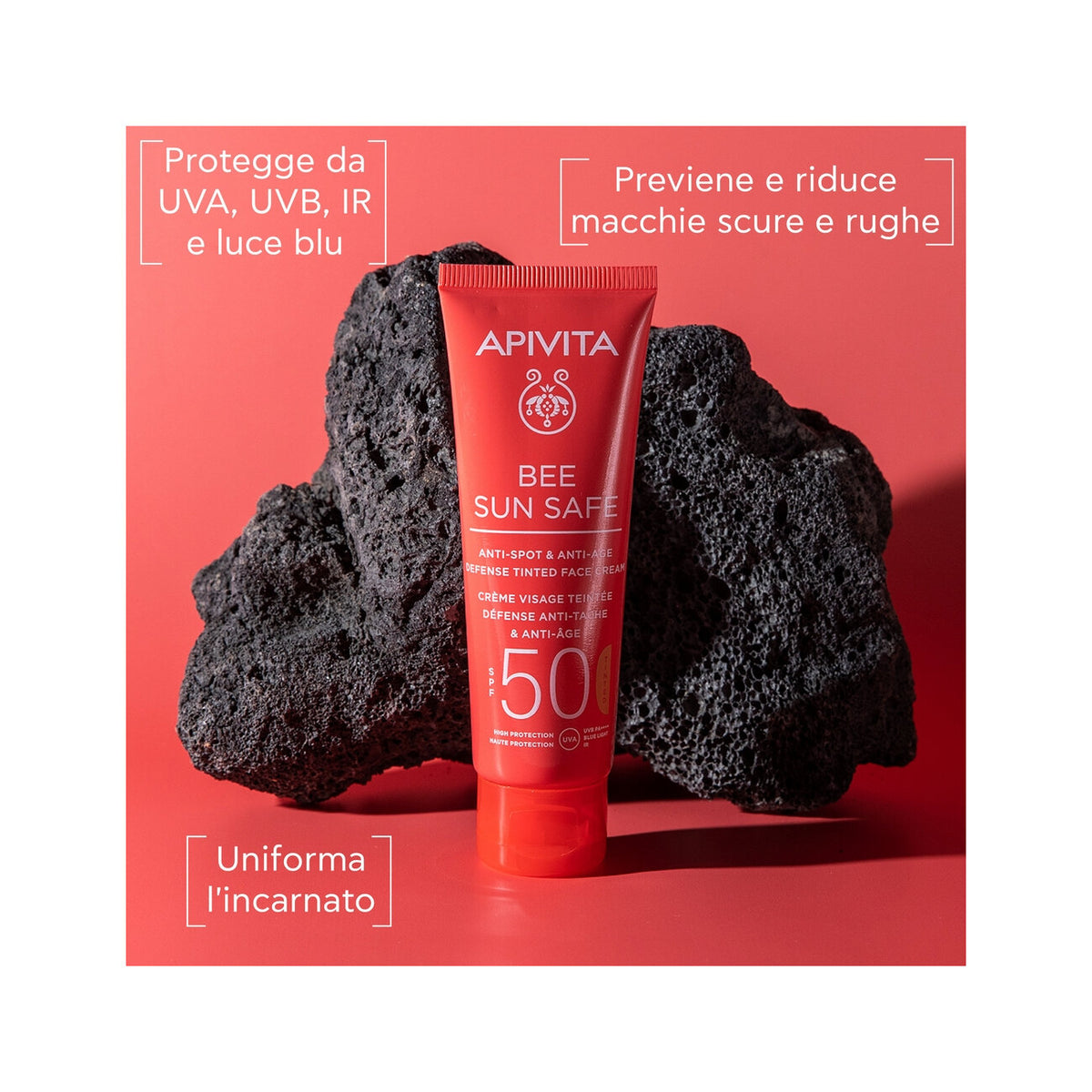 Apivita Bee Sun Safe crema viso colorata SPF50 anti-macchia & anti-age 50ml-2