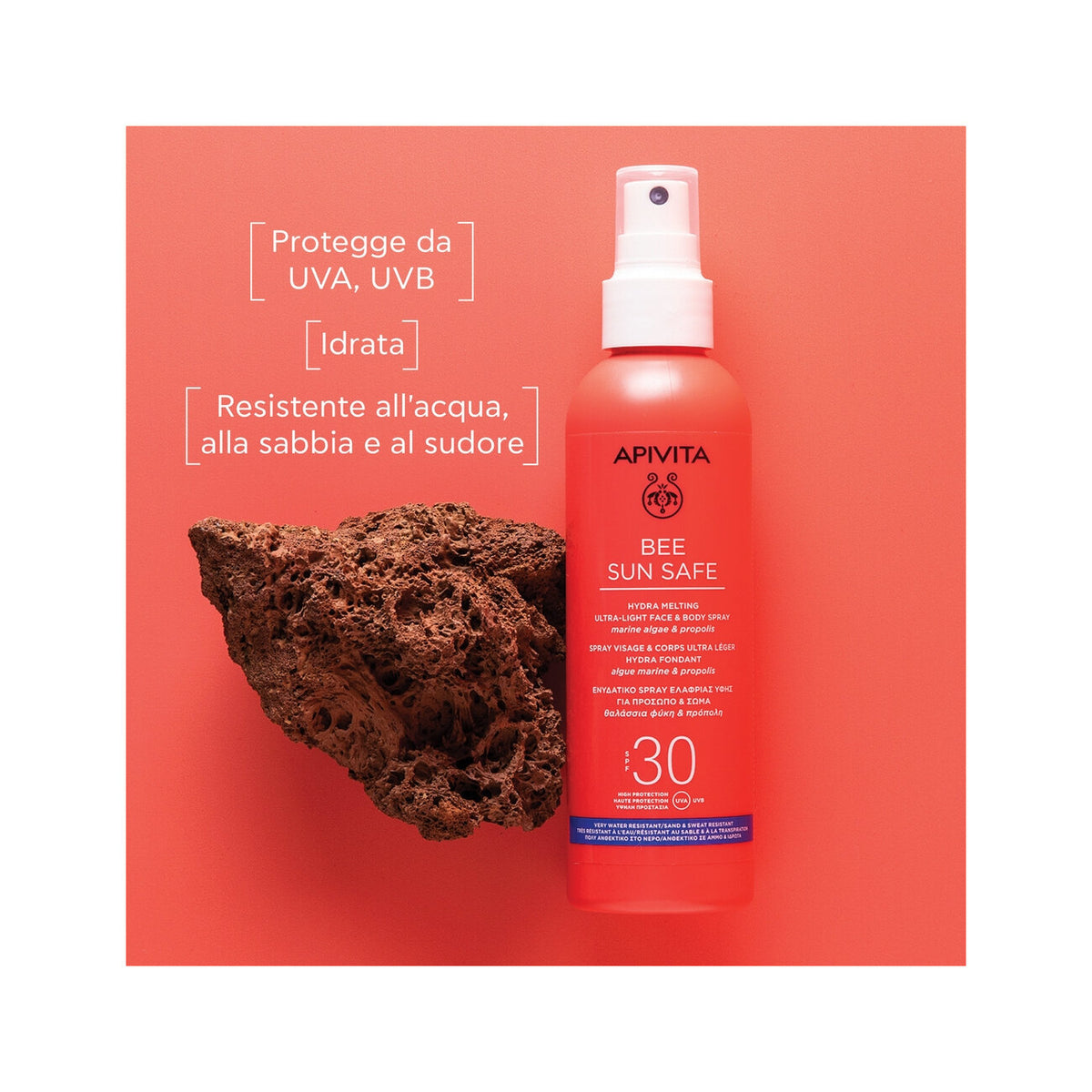 Apivita Bee Sun Safe Spray Hydra Melting Viso e Corpo Ultra-Leggero SPF30 200ml-2