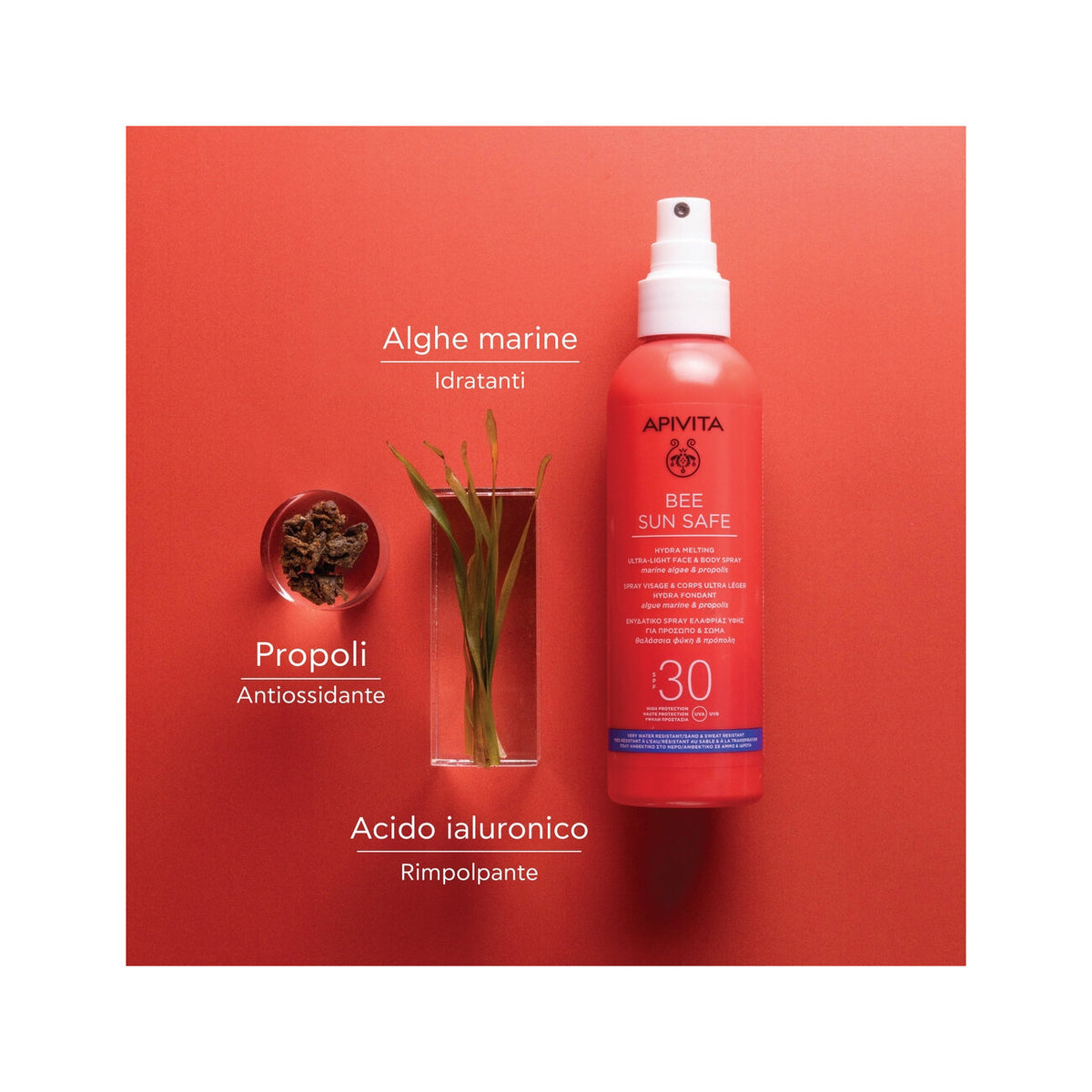 Apivita Bee Sun Safe Spray Hydra Melting Viso e Corpo Ultra-Leggero SPF30 200ml-3