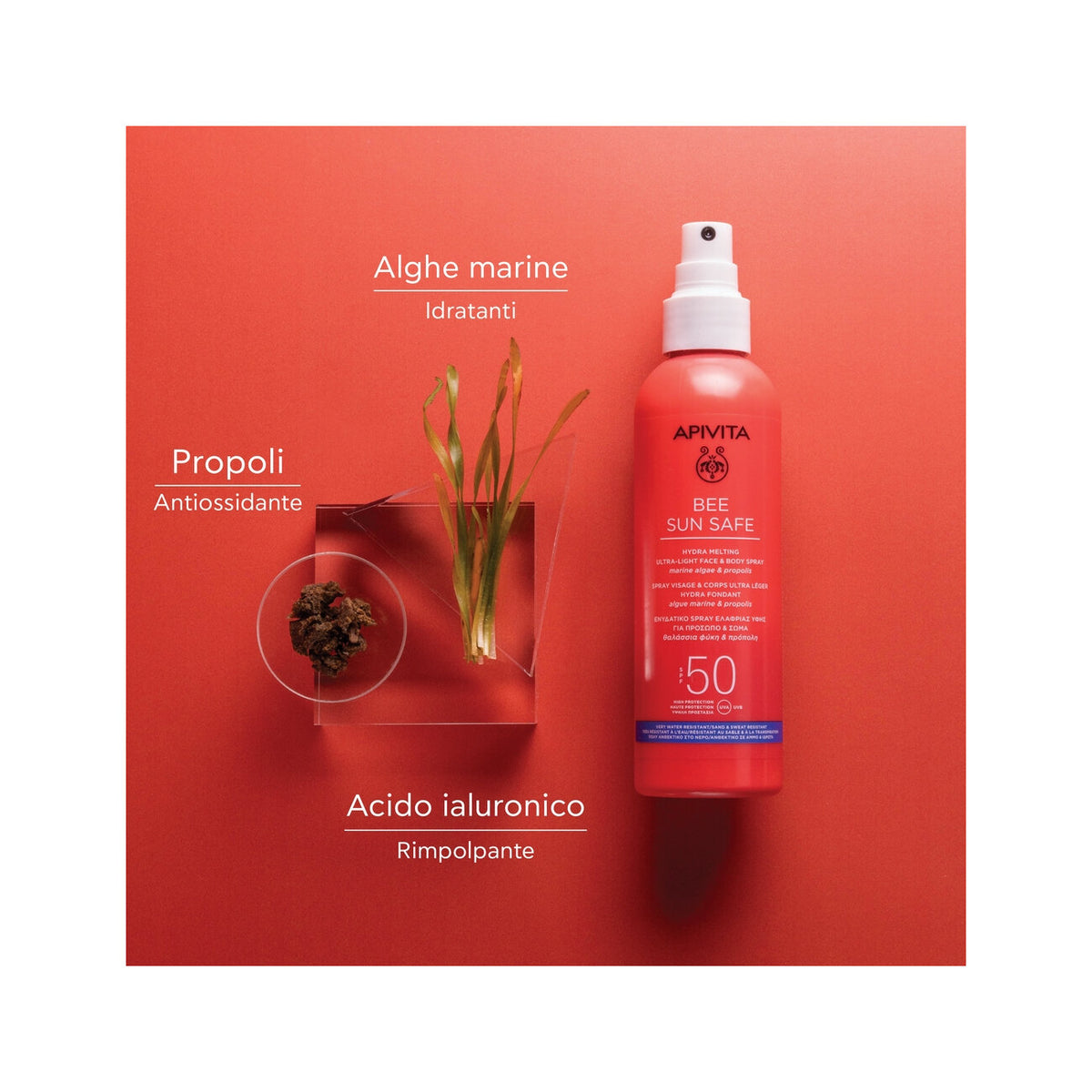 Apivita Bee Sun Safe Spray Hydra Melting Viso e Corpo SPF50 200ml-3