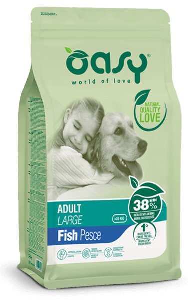 Oasy Lifestage Adult Large con Pesce Cibo Secco Per Cani 3 Kg-1