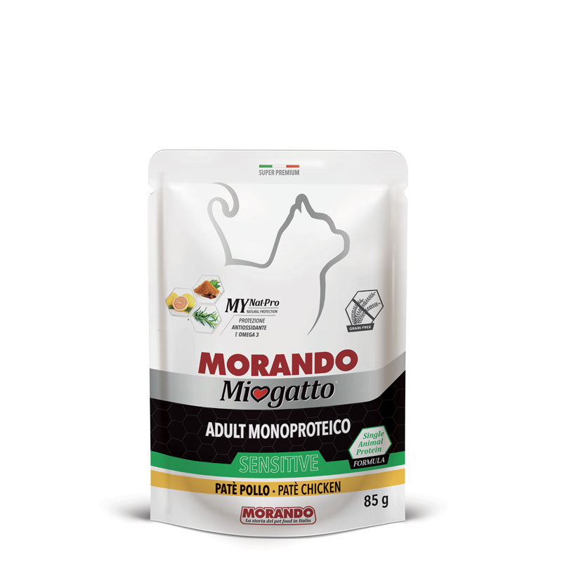 Miogatto Adult Monoproteico Sensitive Paté al Pollo per Gatti Adulti 85g