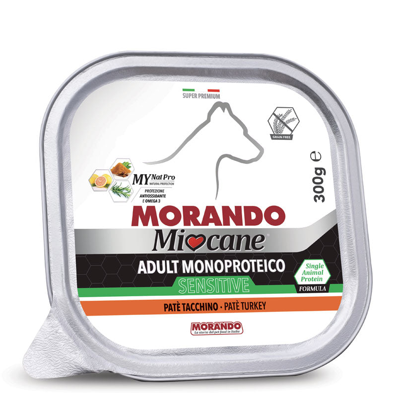 Miocane Adult Monoproteico Sensitive Paté al Tacchino per Cani Adulti 300g