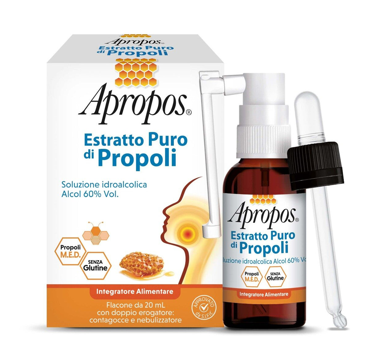 Apropos Estratto Puro Di Propoli Spray+Contagocce 20ml-2