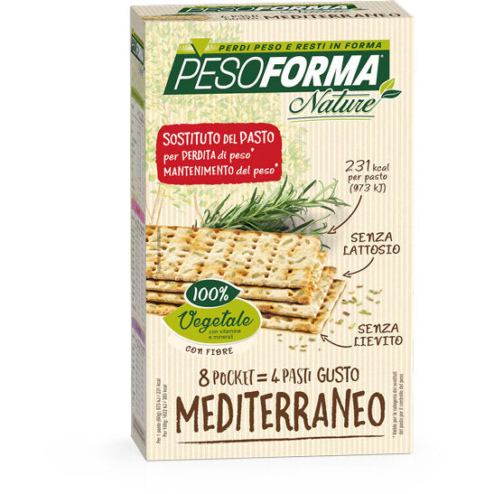 PesoForma Nature Mediterraneo Cracker al rosmarino sostituto del pasto 8 pocket-2