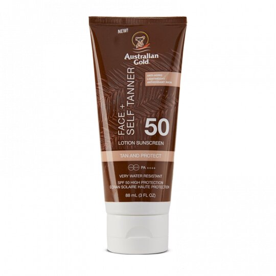 Australian Gold Face+ Self Tanner Protezione Solare molto alta SPF50 da 88ml-2