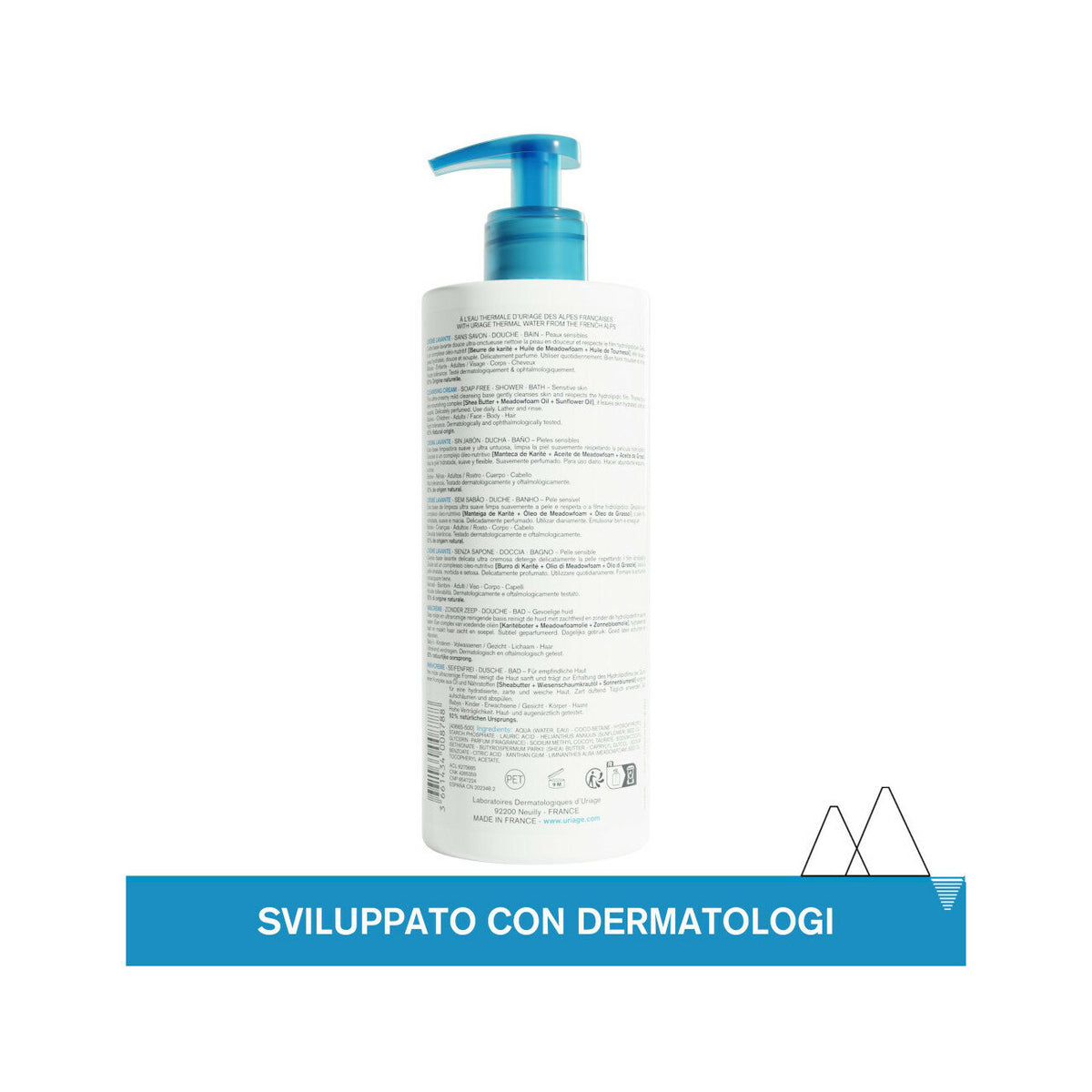 Uriage Creme Lavante pelle viso corpo e capelli 500ml-2