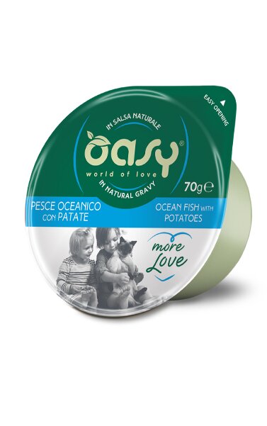 Oasy More Love Gatto Pesce Oceanico con Patate 70g-1