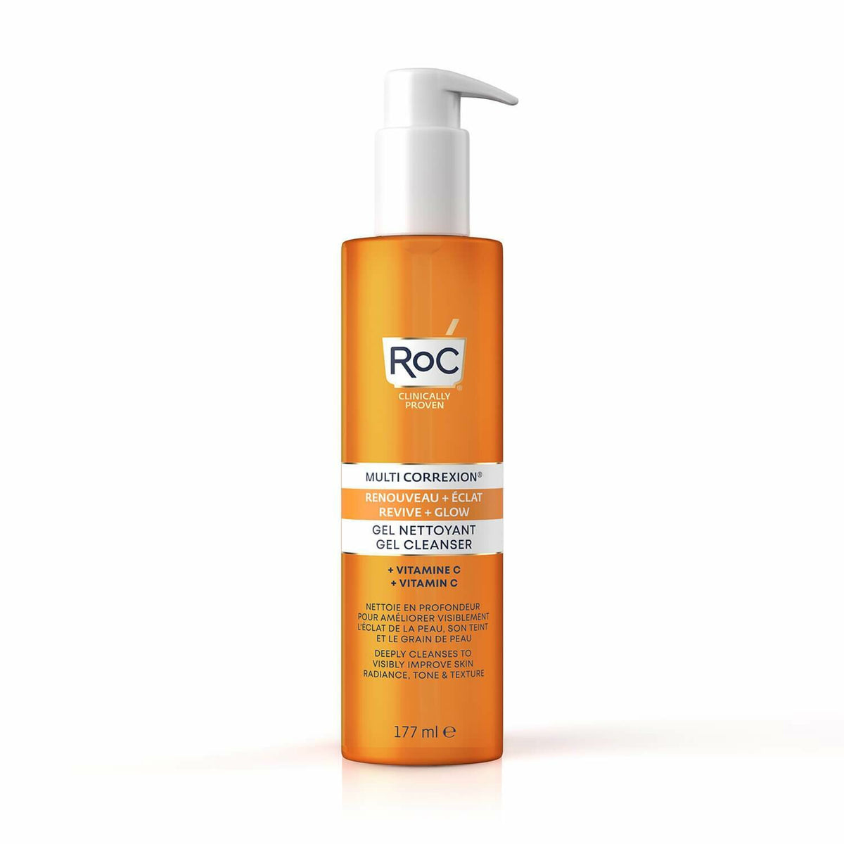 Roc Multi Correxion Revive+Glow Gel Detergente Viso Rinvigorente con Vitamina C 177ml-2