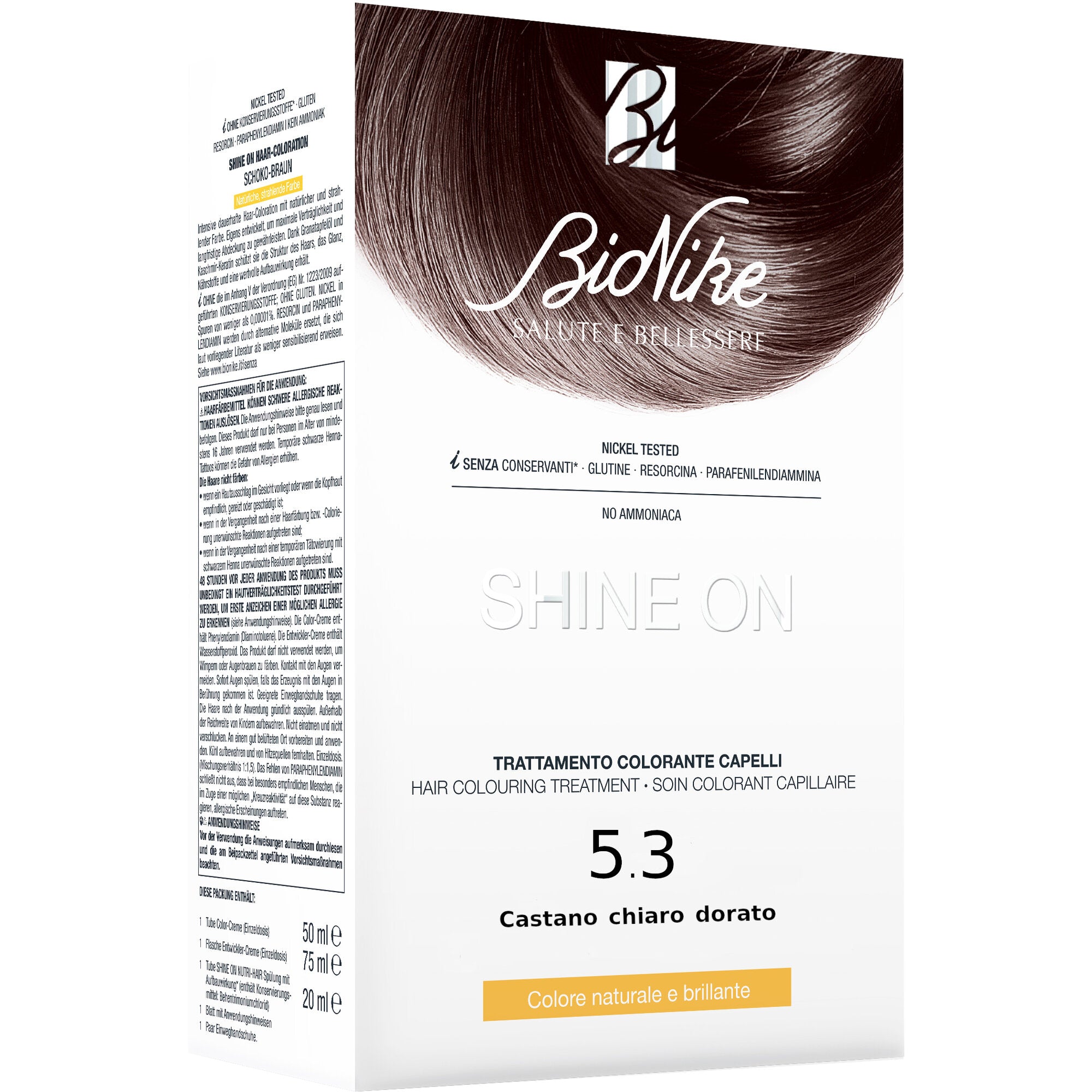 Bionike Shine One Trattamento Colorante Capelli 5.3 Castano Chiaro Dorato-2