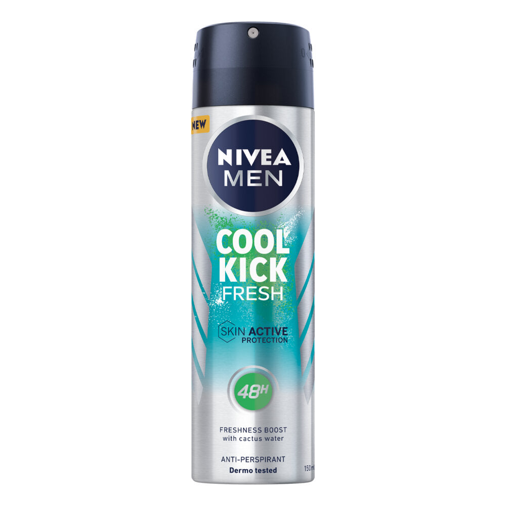 Nivea Men Cool Kick Fresh Deodorante Spray 150ml Antitraspirante Per 48h Di Freschezza-2
