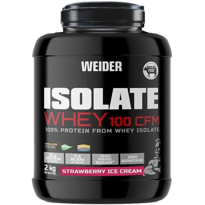 Weider Isolate Whey 100cfm Strawberry Ice Cream 2Kg-2