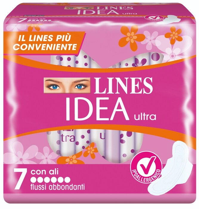 Lines Idea Ultra Flussi Abbondanti con Ali 7 Assorbenti-1
