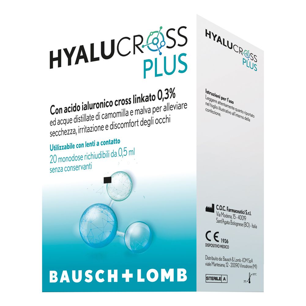 Hyalucross Plus gocce oculari 20 flaconcini monodose-2