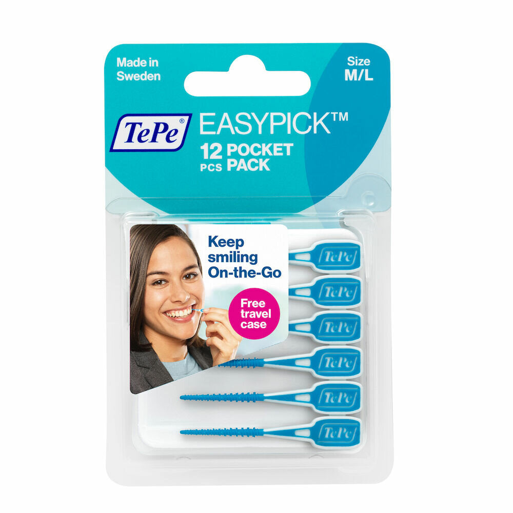 Tepe Easypick Scovolini Blu M/L Per Spazi Interdentali Medi O Larghi 12 Pezzi-1