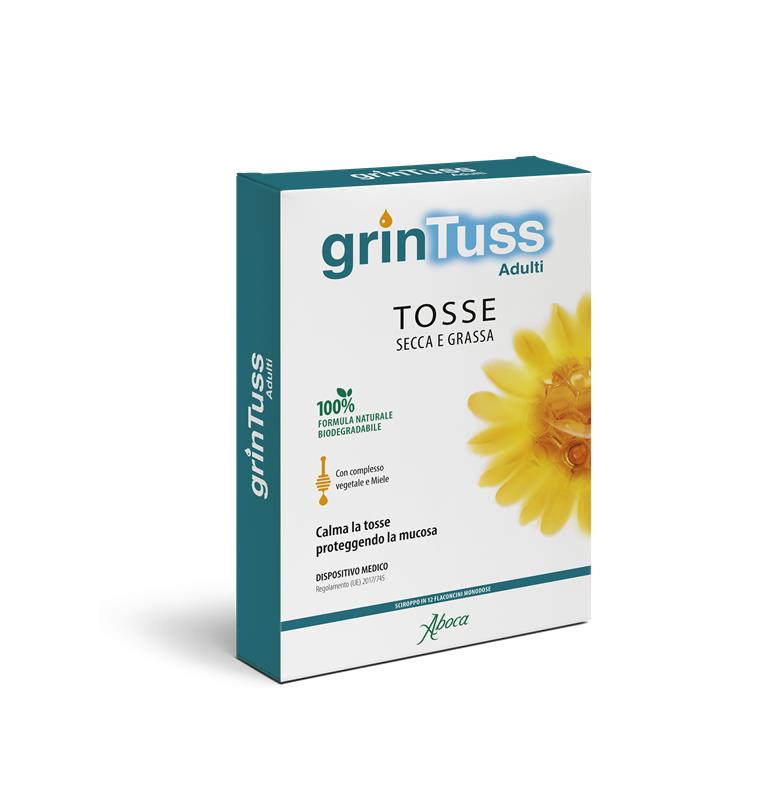 Aboca Grintuss Sciroppo Adulti Tosse Secca/Grassa 12 Flaconcini-3