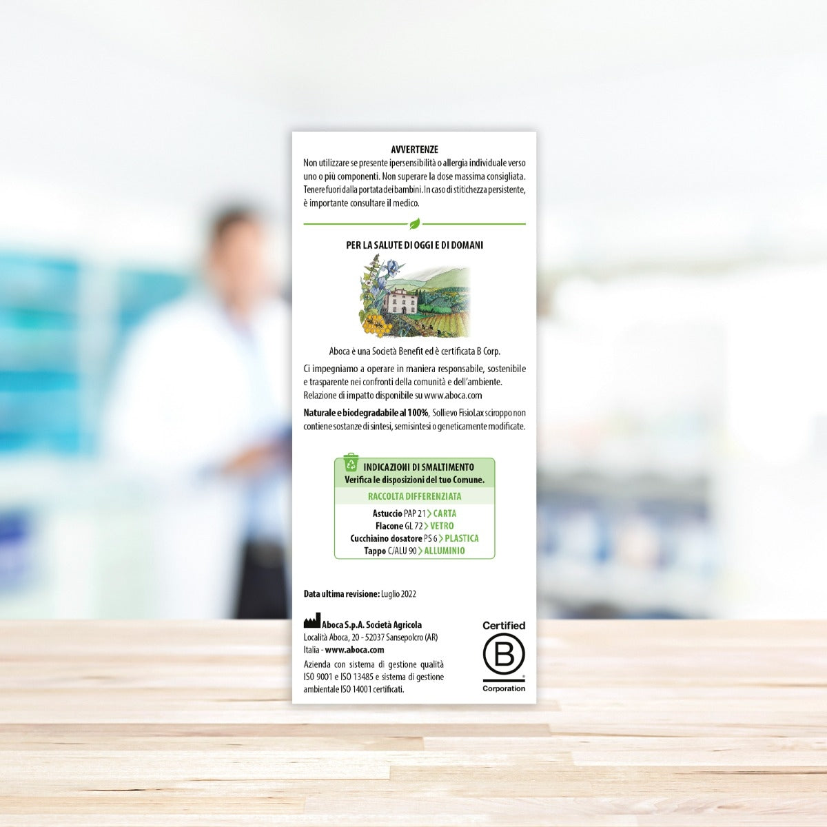 Aboca Sollievo Fisiolax Sciroppo Regolarità Intestinale 180g-5