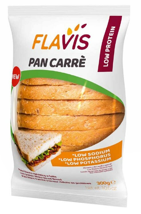 Flavis Pan Carrè pane bianco aproteico a fette 300g-2