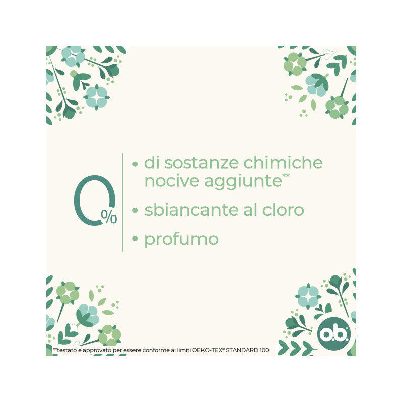O.b. Assorbenti Interni Organic Super 100% Cottone Biologico 16 Tamponi color White-13