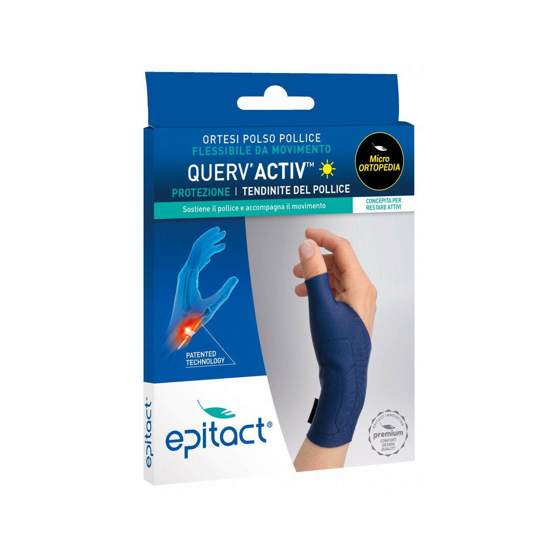 Epitact Querv'Activ per la tendinite del pollice sinistro 1 pezzo taglia S-2
