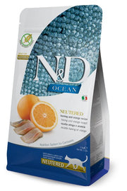 Farmina N&D Ocean Neutered Aringa E Arancia Gatti Adulti Sterilizzati Sacco 1,5kg-2