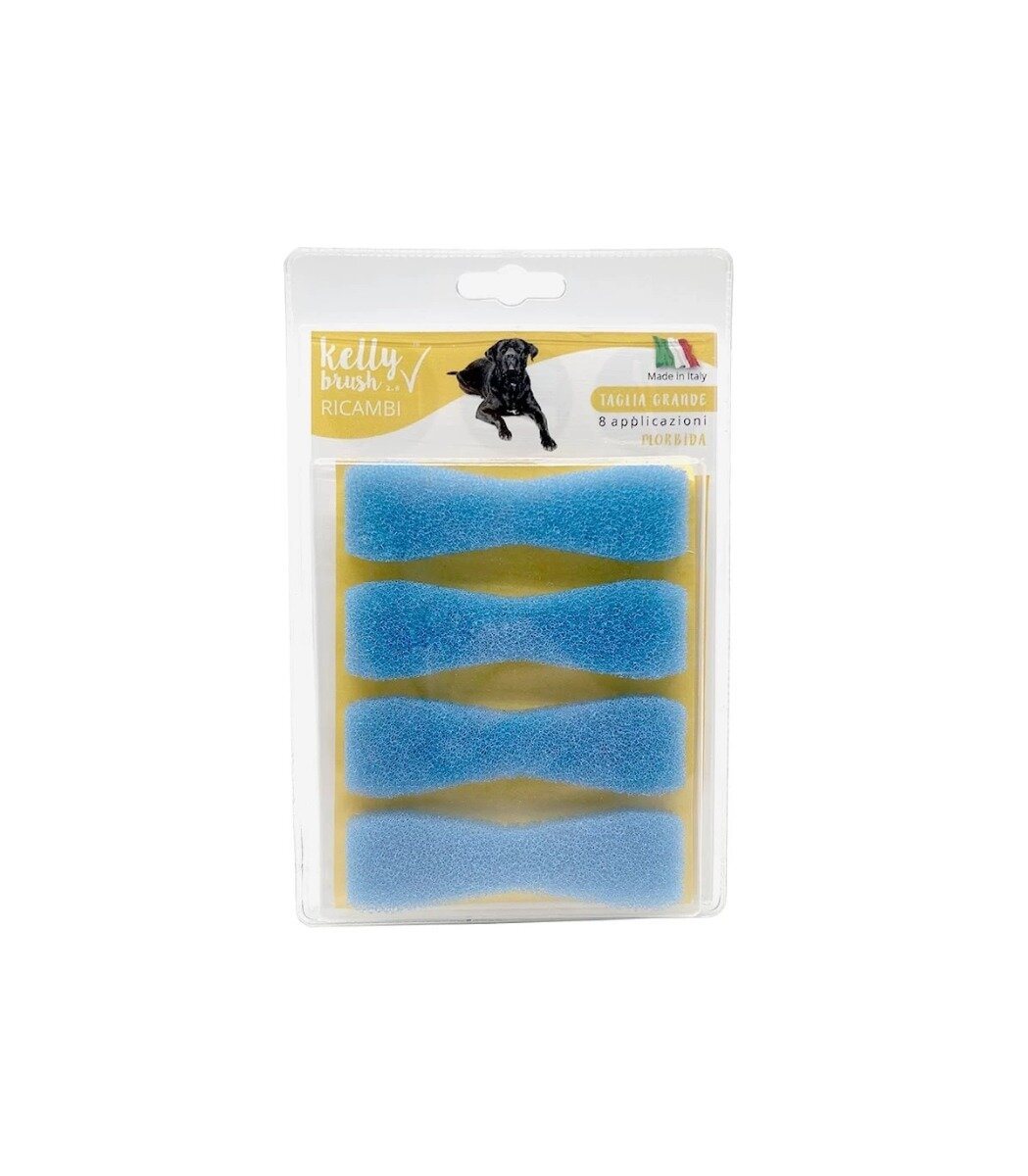 Kelly Brush Ricambi Kit Spazzolino Taglia Grande Spugne Morbide Per Cani 8 Applicazioni-2