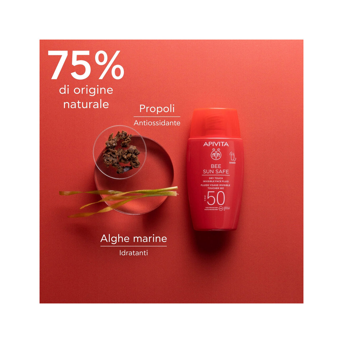 Apivita Bee Sun Safe Dry Touch Fluido Viso Invisibile SPF50 50ml-3