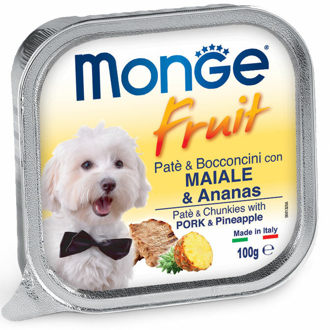 Monge Fruit Maiale E Ananas Cibo Umido Per Cani Adulti 100g-2