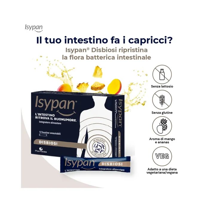 Isypan Disbiosi per il benessere intestinale 12 bustine orosolubili-5