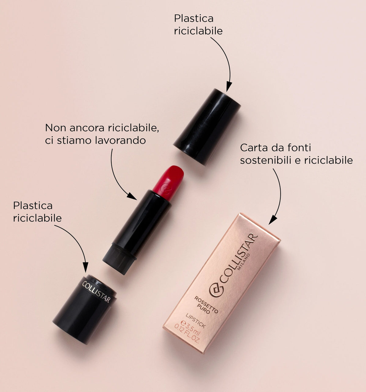 Collistar Rossetto Puro 114 Warm Mauve 3,5ml Refill-3