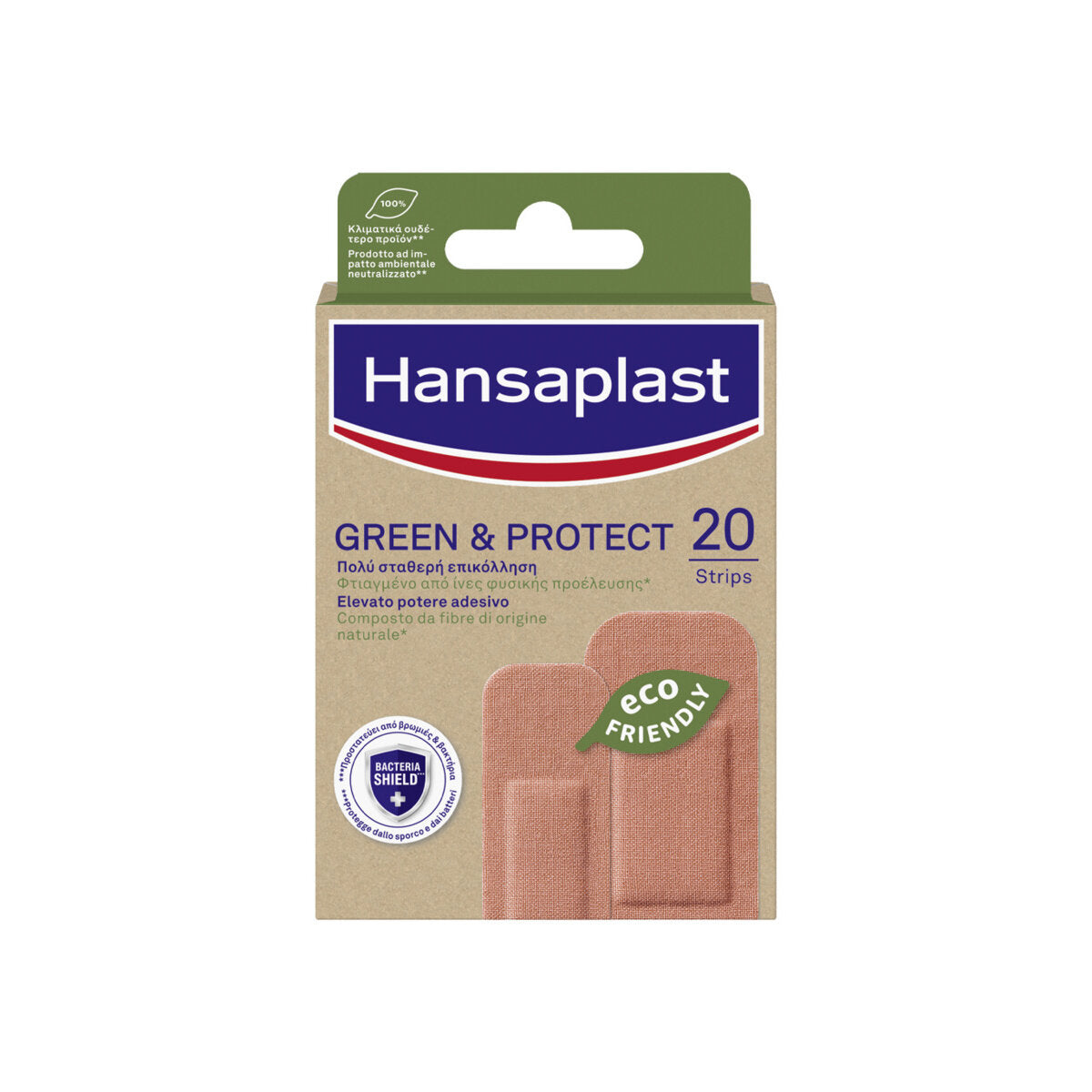 Hansaplast Cerotti Green & Protect Impermeabili E Sostenibili 2 Formati 20 Pezzi-1