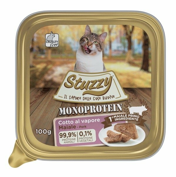 Stuzzy Monoprotein Maiale Cibo Umido Gatti Adulti Vaschetta 100g-2