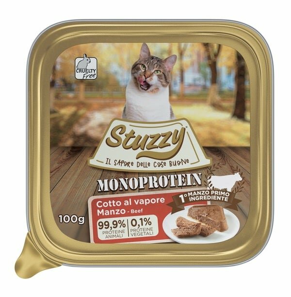 Stuzzy Monoprotein Manzo Cibo Umido Gatti Adulti Vaschetta 100g-2