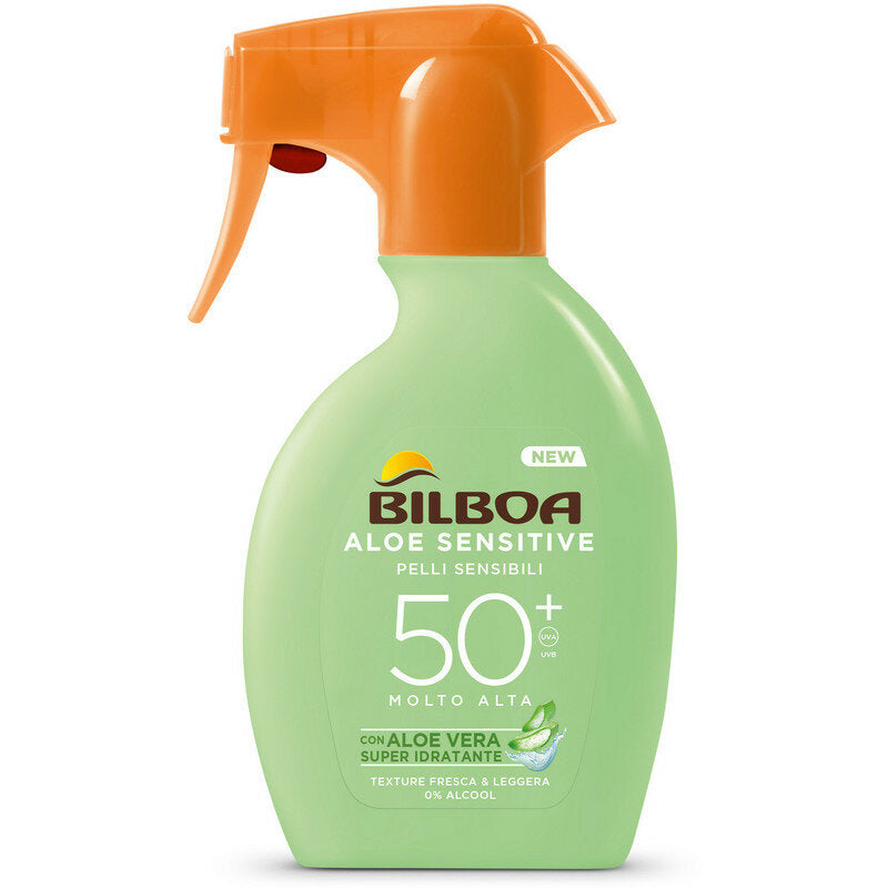 Bilboa Aloe Sensitive Pelli Sensibili Trigger Solare Corpo SPF50+ 250ml-2