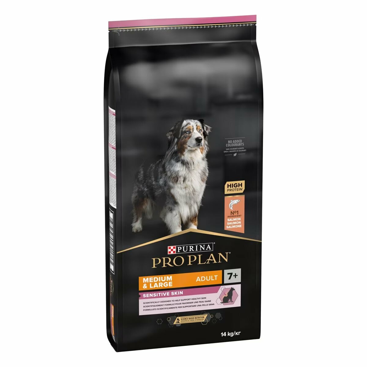 Purina Pro Plan Medium & Large Adult 7+ Sensitive Skin Cibo Secco Con Salmone Cani Adulti Taglia Med-2