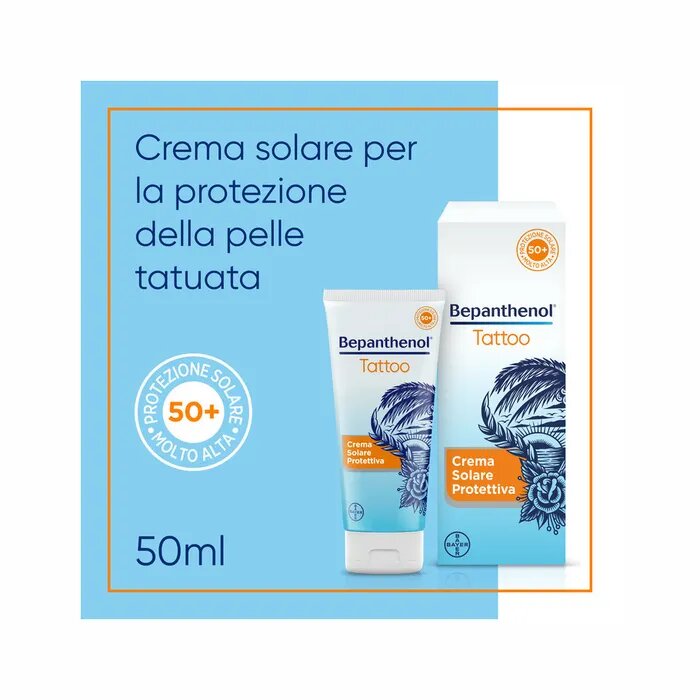 Bepanthenol Tattoo crema solare protettiva SPF50+ 50ml-12