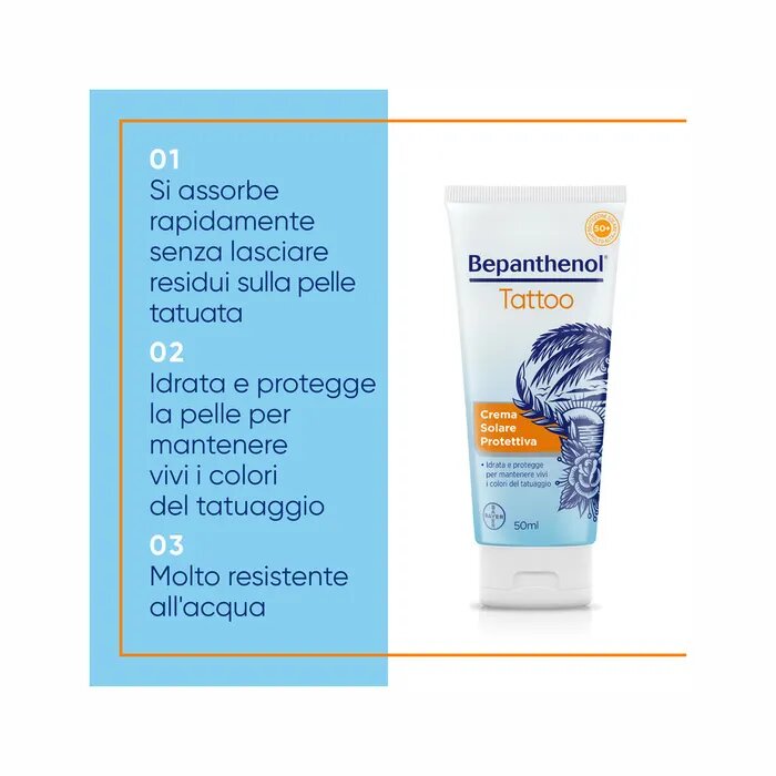 Bepanthenol Tattoo crema solare protettiva SPF50+ 50ml-15
