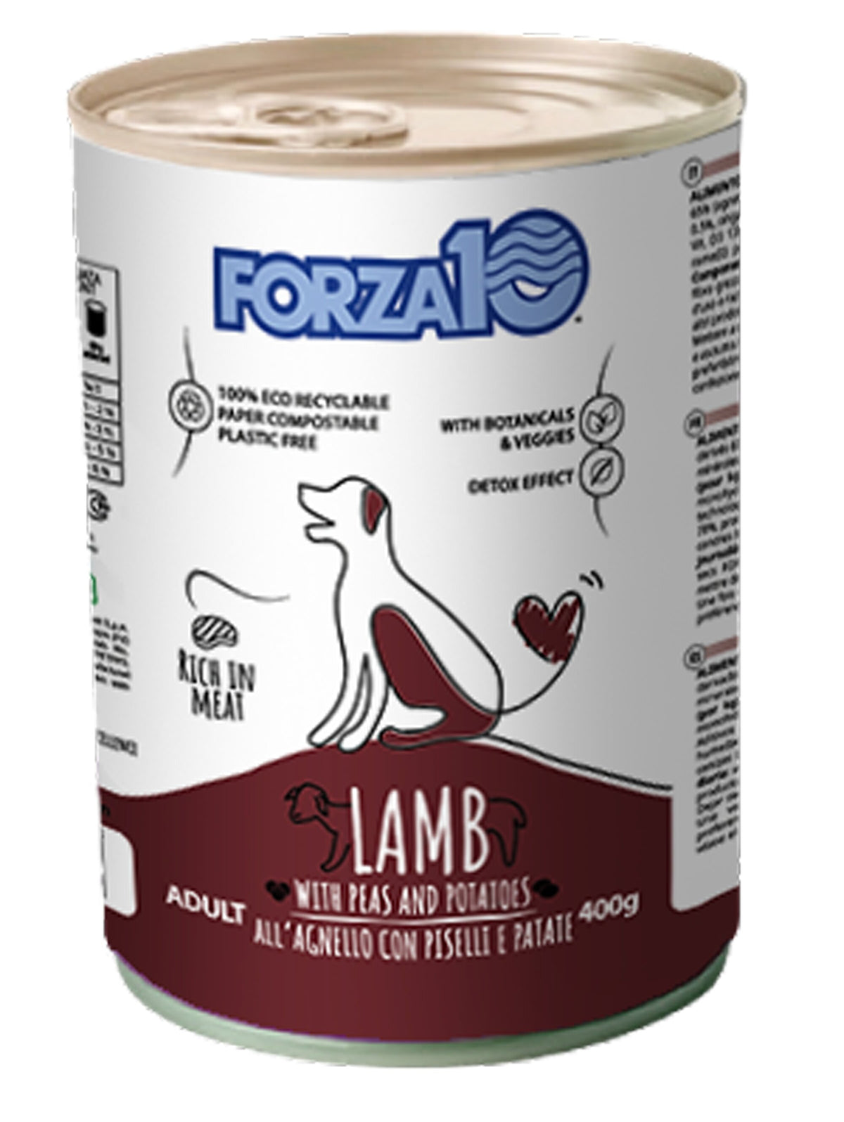 Forza10 Adult Maintenance Cibo Umido Con Agnello/Piselli/Patate Cani Adulti Barattolo 400g-1