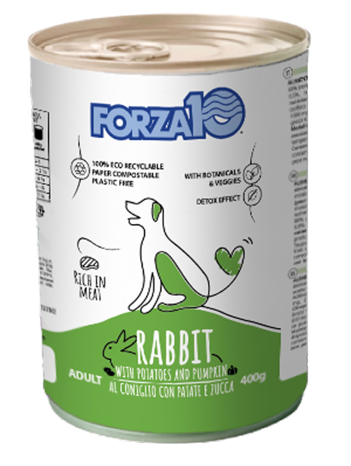 Forza10 Adult Maintenance Cibo Umido Al Coniglio/Patate/Zucca Cani Adulti Barattolo 400g-1