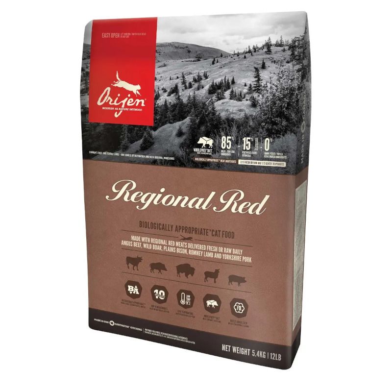 Orijen Regional Red crocchette manzo angus e cinghiale per gatti sacco 5.4kg-1