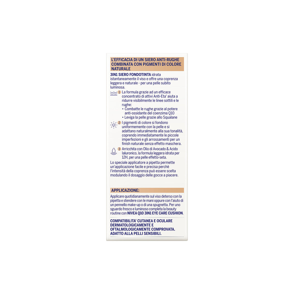Nivea Face Q10 Antirughe Power 3In1 Siero Fondotinta Dark 30ml-3