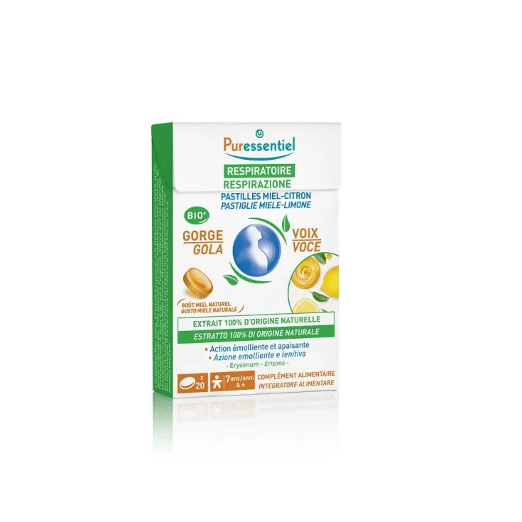 Puressentiel Respirazione 20 Pastiglie Miele Limone-1