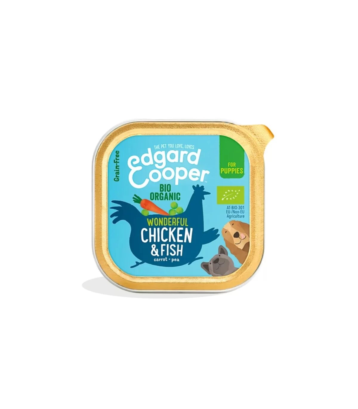 Edgard & Cooper Puppy Pollo E Pesce Biologici Senza Cereali Cibo Umido per Cani 100g-7