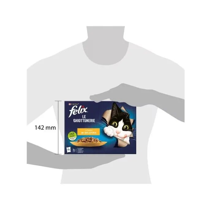 Purina Felix Le Ghiottonerie Gusto Platessa/Tonno/Coniglio/Agnello Cibo Umido Gatti Adulti Busta 12x-3